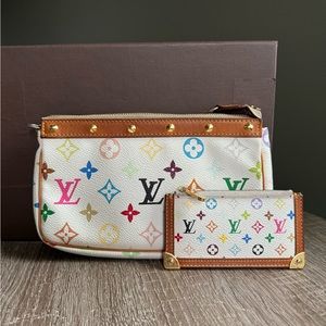 Louis Vuitton Multicolor Pochette and Key Cles